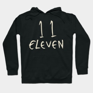 Hand Drawn Letter Number 11 eleven Hoodie